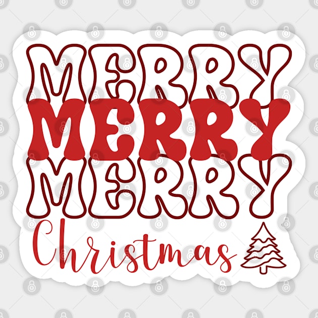 Merry Christmas - Xmas - Christmas Season - Christmas Vacation Sticker by Stylish Dzign